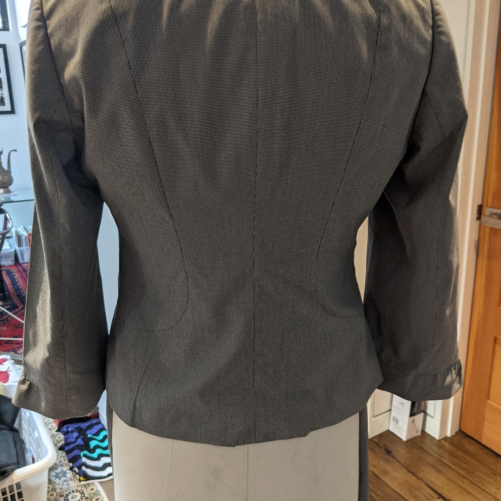 Designer pant suit size 8 grey check - Picture 2 of 14